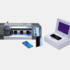 Cutting machine for hydrogel protectors for mobile screens plus UV curing vacuum cleaner